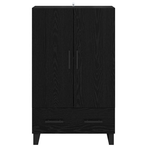 vidaXL Highboard Black Oak 69.5 x 30 x 115 cm Engineered Wood