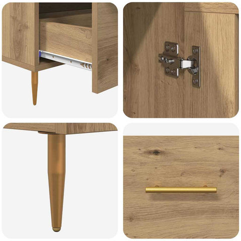 vidaXL Highboard with Drawer Artisan Oak 69.5 x 31 x 115 cm