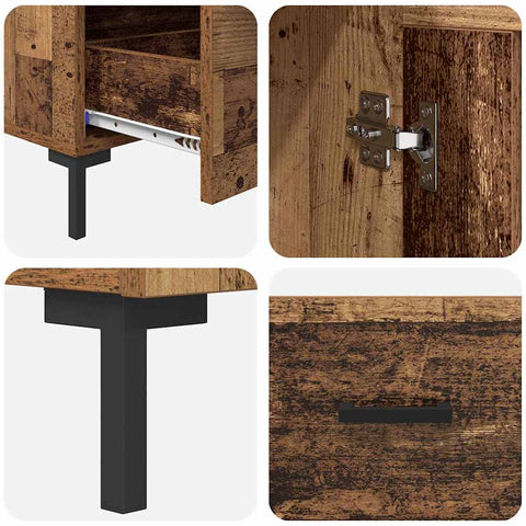 vidaXL Highboard Old Wood 69.5 x 31 x 115 cm Engineered Wood