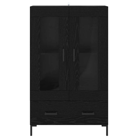 vidaXL Highboard Black Oak 69.5 x 31 x 115 cm Engineered Wood