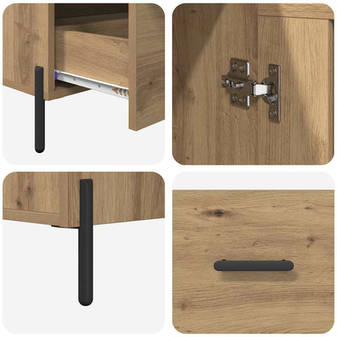 vidaXL Highboard Corona Artisan Oak 69.5 x 31 x 115 cm Engineered Wood