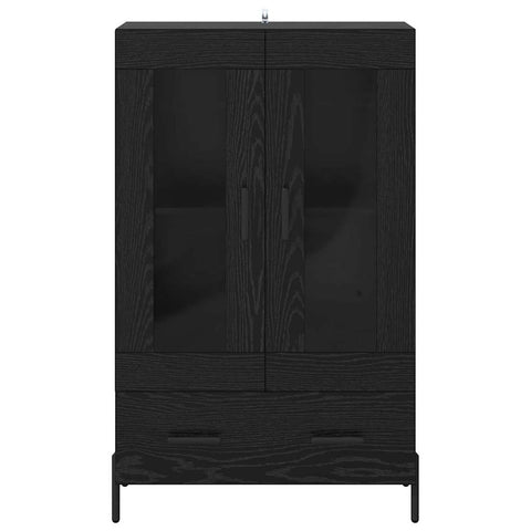 vidaXL Highboard Corona Black Oak 69.5 x 31 x 115 cm Engineered Wood