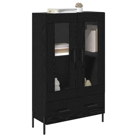 vidaXL Highboard Corona Black Oak 69.5 x 31 x 115 cm Engineered Wood