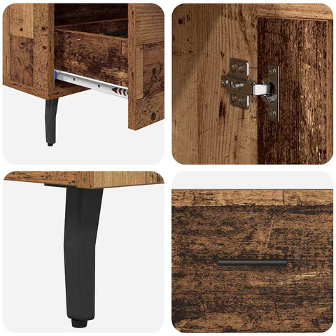 vidaXL Highboard Old Wood 69.5 x 31 x 115 cm Engineered Wood