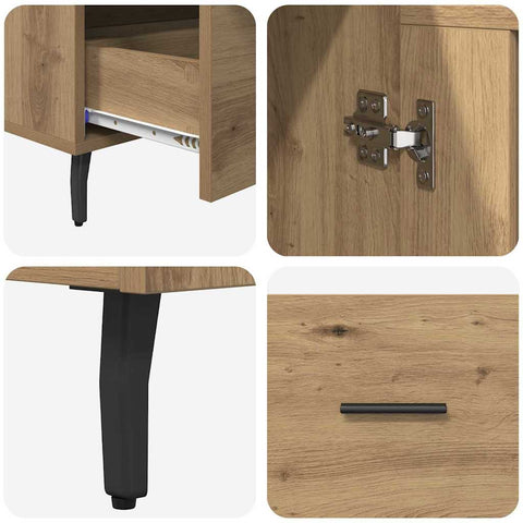 vidaXL Highboard Artisan Oak 69.5 x 31 x 115 cm Engineered Wood