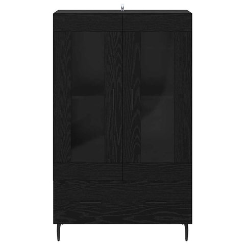 vidaXL Highboard Black Oak 69.5 x 31 x 115 cm Engineered Wood