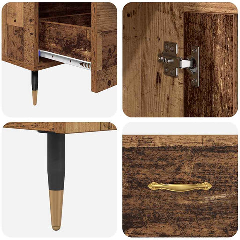 vidaXL Highboard Old Wood 69.5 x 31 x 115 cm Engineered Wood