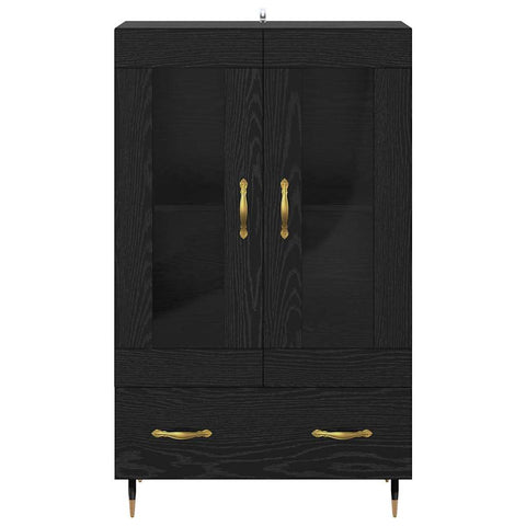 vidaXL Highboard Black Oak 69.5 x 31 x 115 cm Engineered Wood
