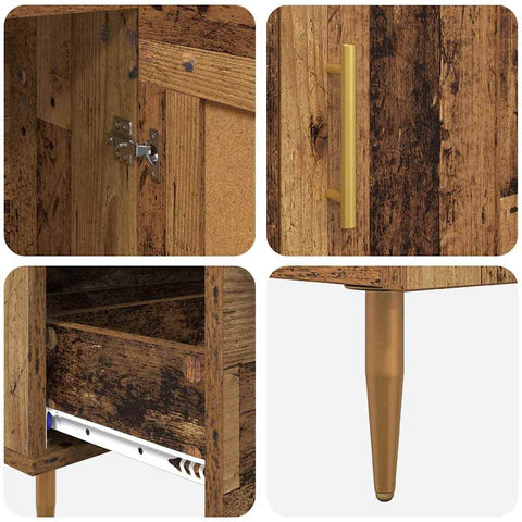 vidaXL Highboard Old Wood 69.5 x 31 x 115 cm Engineered Wood