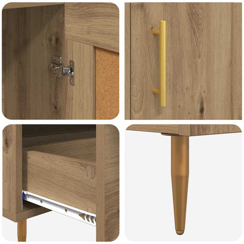 vidaXL Highboard Artisan Oak 69.5 x 31 x 115 cm Engineered Wood