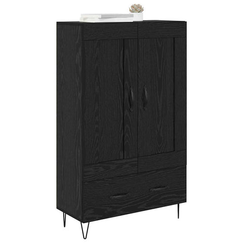 vidaXL Highboard Black Oak 69.5 x 31 x 115 cm Engineered Wood