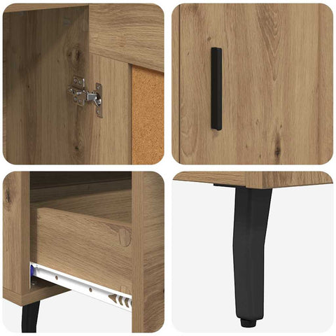 vidaXL Highboard Artisan Oak 69.5 x 31 x 115 cm Engineered Wood