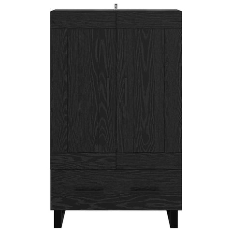 vidaXL Highboard Black Oak 69.5 x 31 x 115 cm Engineered Wood