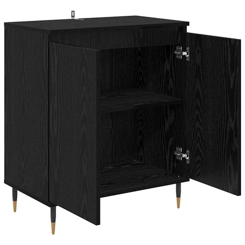 vidaXL Sideboard Black Oak 60 x 35 x 70 cm Engineered Wood