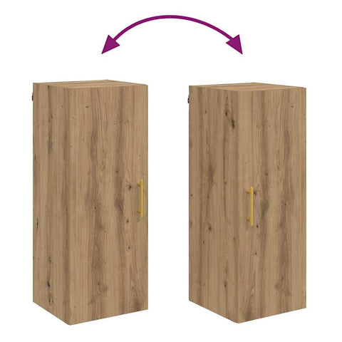 vidaXL Wall Mounted Cabinet Artisan Oak 34.5 x 34 x 90 cm