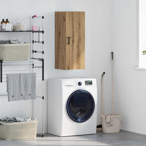 vidaXL Wall Mounted Cabinet Artisan Oak 34.5 x 34 x 90 cm