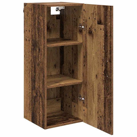 vidaXL Wall Mounted Cabinet Old Wood 34.5 x 34 x 90 cm Engineered Wood
