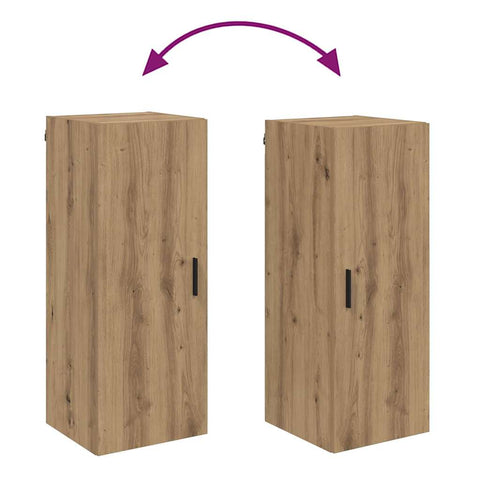 vidaXL Wall Mounted Cabinet Artisan Oak 34.5 x 34 x 90 cm