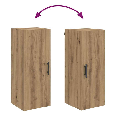 vidaXL Wall Mounted Cabinet Artisan Oak 34.5 x 34 x 90 cm