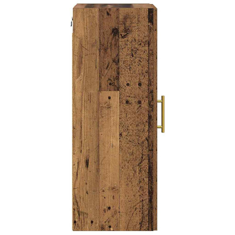 vidaXL Wall Mounted Cabinet Old Wood 34.5 x 34 x 90 cm