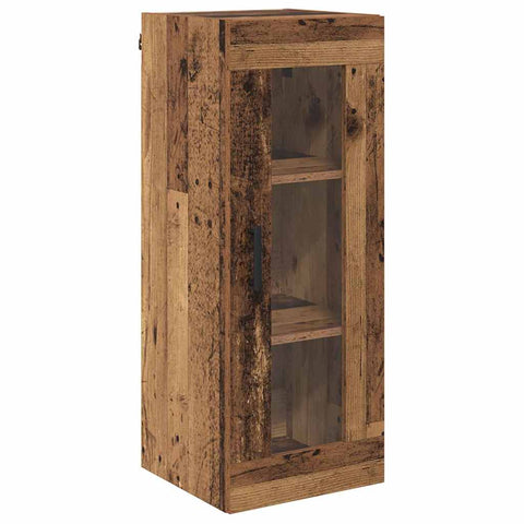 vidaXL Wall Mounted Cabinet Old Wood 34.5 x 34 x 90 cm