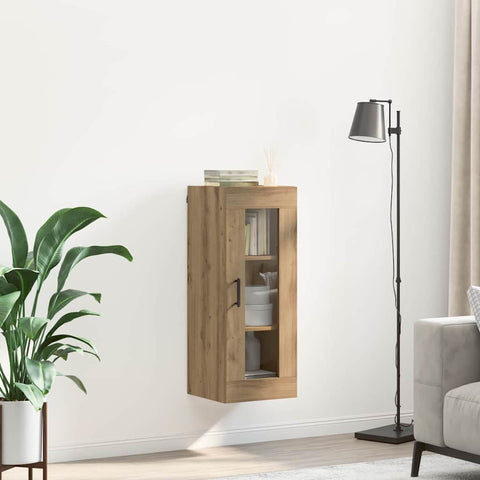 vidaXL Wall Mounted Cabinet Artisan Oak 34.5 x 34 x 90 cm