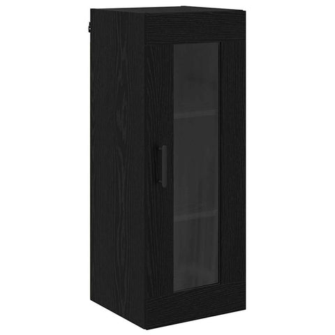 vidaXL Wall Mounted Cabinet Black Oak 34.5 x 34 x 90 cm