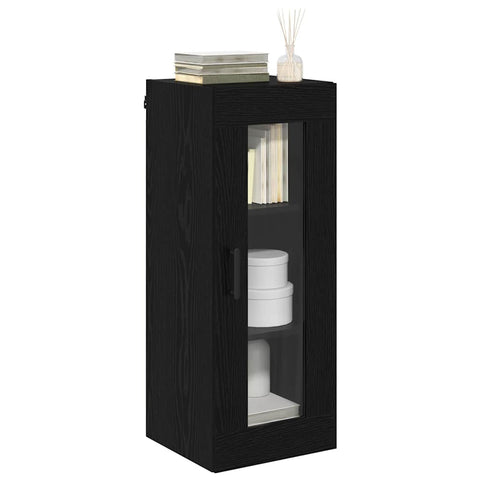 vidaXL Wall Mounted Cabinet Black Oak 34.5 x 34 x 90 cm