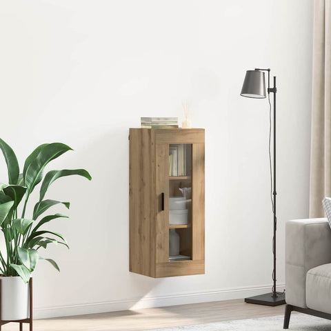 vidaXL Wall Mounted Cabinet Artisan Oak 34.5 x 34 x 90 cm