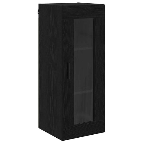 vidaXL Wall Mounted Cabinet Black Oak 34.5 x 34 x 90 cm