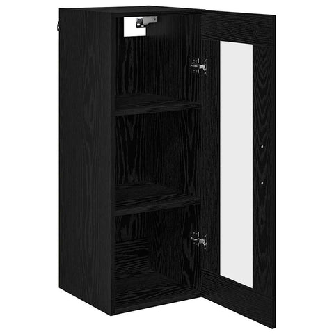 vidaXL Wall Mounted Cabinet Black Oak 34.5 x 34 x 90 cm