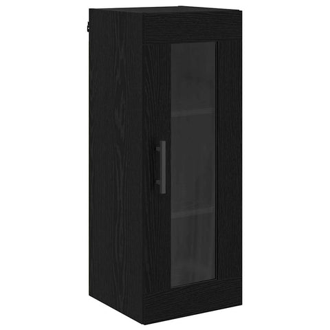 vidaXL Wall Mounted Cabinet Black Oak 34.5 x 34 x 90 cm