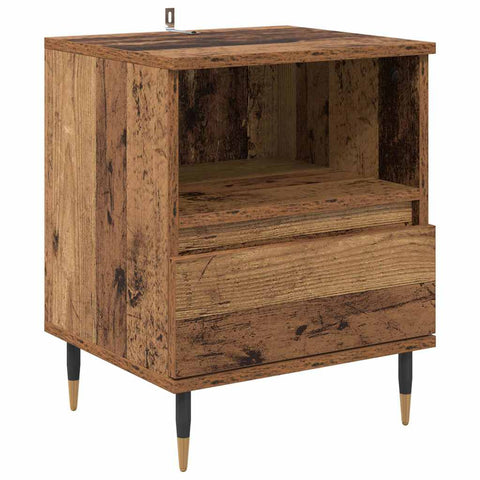 vidaXL Bedside Cabinet Old wood 40 x 35 x 50 cm Engineered Wood