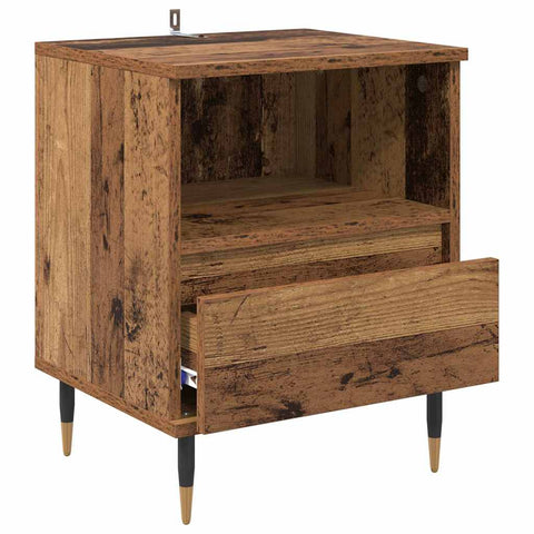 vidaXL Bedside Cabinet Old wood 40 x 35 x 50 cm Engineered Wood