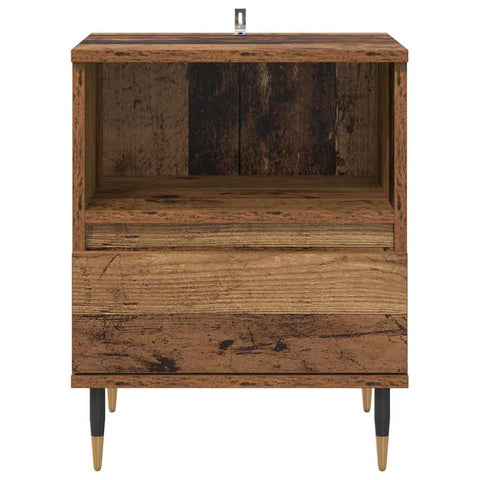 vidaXL Bedside Cabinet Old wood 40 x 35 x 50 cm Engineered Wood