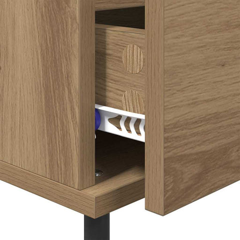 vidaXL Bedside Cabinet with Drawer 2 pcs Artisan oak 40 x 35 x 50 cm