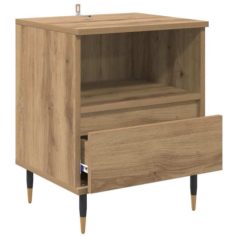 vidaXL Bedside Cabinet with Drawer 2 pcs Artisan oak 40 x 35 x 50 cm