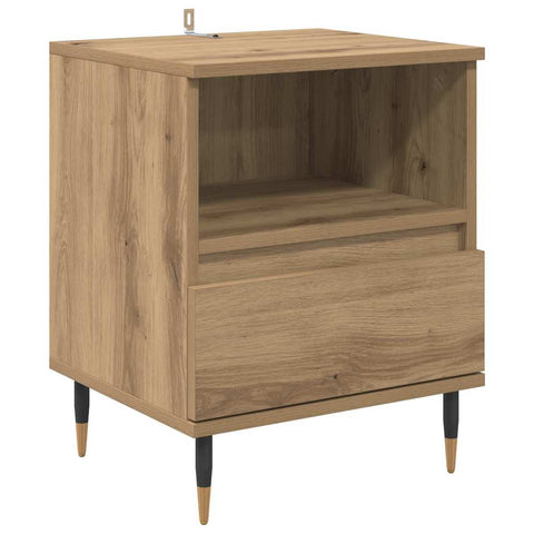 vidaXL Bedside Cabinet with Drawer 2 pcs Artisan oak 40 x 35 x 50 cm