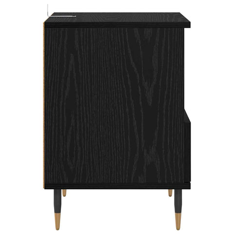 vidaXL Bedside Cabinet 2 pcs Black oak 40 x 35 x 50 cm Engineered Wood