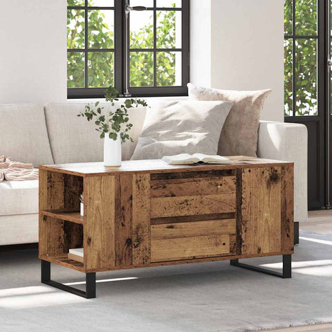 vidaXL Coffee Table Old Wood 102 x 44.5 x 50 cm Engineered Wood