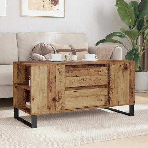vidaXL Coffee Table Old Wood 102 x 44.5 x 50 cm Engineered Wood