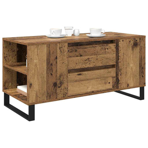 vidaXL Coffee Table Old Wood 102 x 44.5 x 50 cm Engineered Wood
