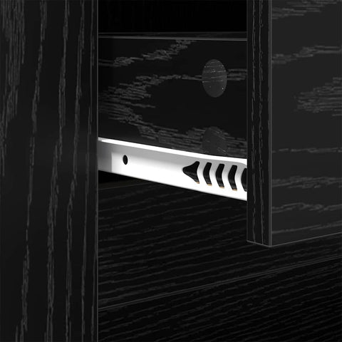 vidaXL Coffee Table Black Oak 102 x 44.5 x 50 cm Engineered Wood