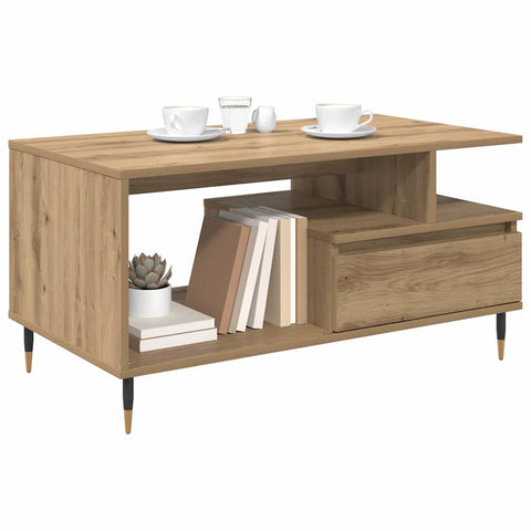 vidaXL Coffee Table Artisan Oak 90 x 49 x 45 cm Engineered Wood