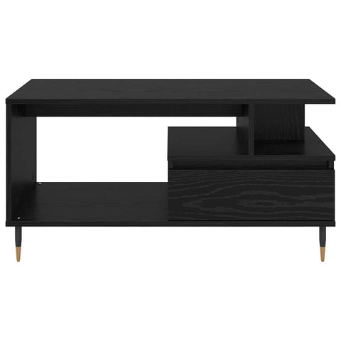 vidaXL Coffee Table Black Oak 90 x 49 x 45 cm Engineered Wood