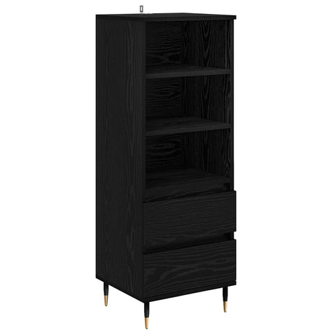 vidaXL Highboard Black Oak 40 x 36 x 110 cm Engineered Wood