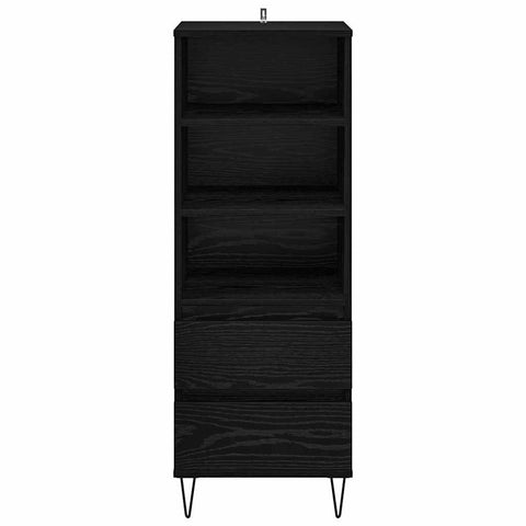 vidaXL Highboard Black Oak 40 x 36 x 110 cm Engineered Wood