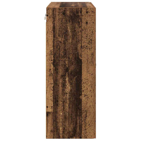 vidaXL Wall Mounted Cabinet Old Wood 69.5 x 34 x 90 cm