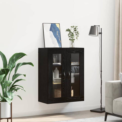 vidaXL Wall Mounted Cabinet Black Oak 69.5 x 34 x 90 cm
