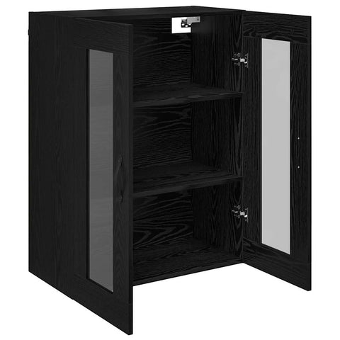 vidaXL Wall Mounted Cabinet Black Oak 69.5 x 34 x 90 cm
